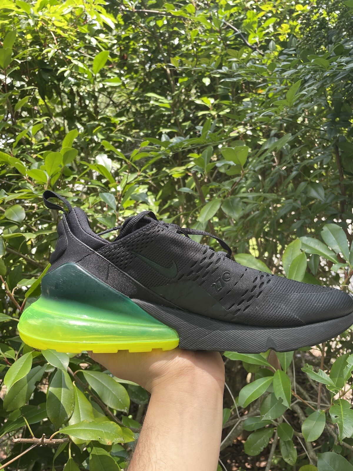 nike air max 270 black volt green