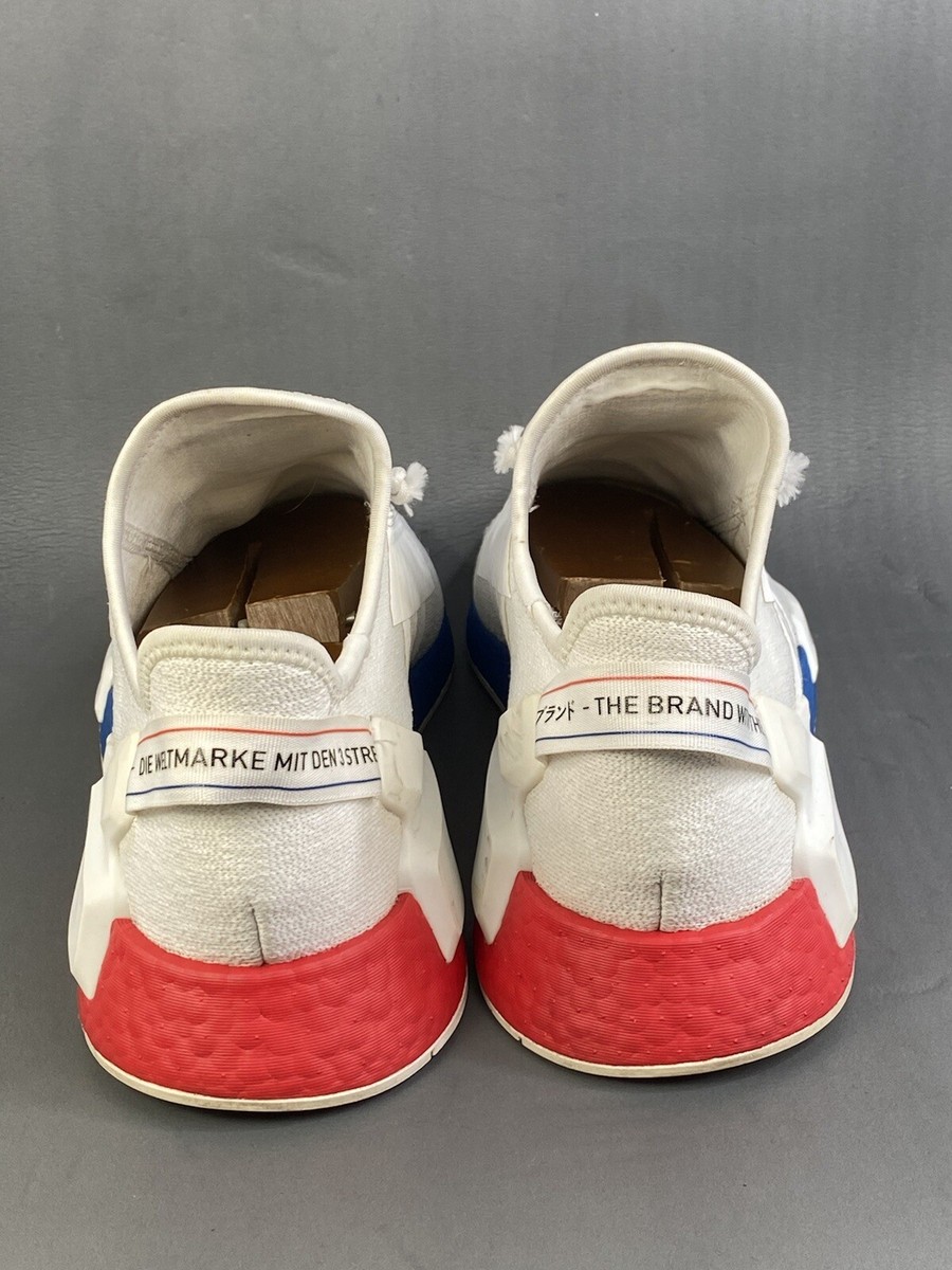 Adidas NMD_R1 V2 'White Lush Red Blue' sneaker shoes Mens size 13 | eBay