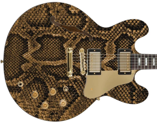 Guitar Skin Wrap Axe Re-skin Vinyl Ashbury Anaconda Gold Snake Skin 1054 B