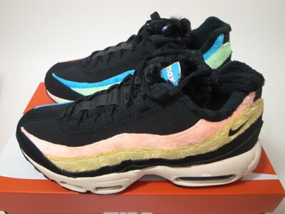 2020 NIKE W AIR MAX 95 PRM FUZZY FUR BLACK ATOMIC PINK MULTI