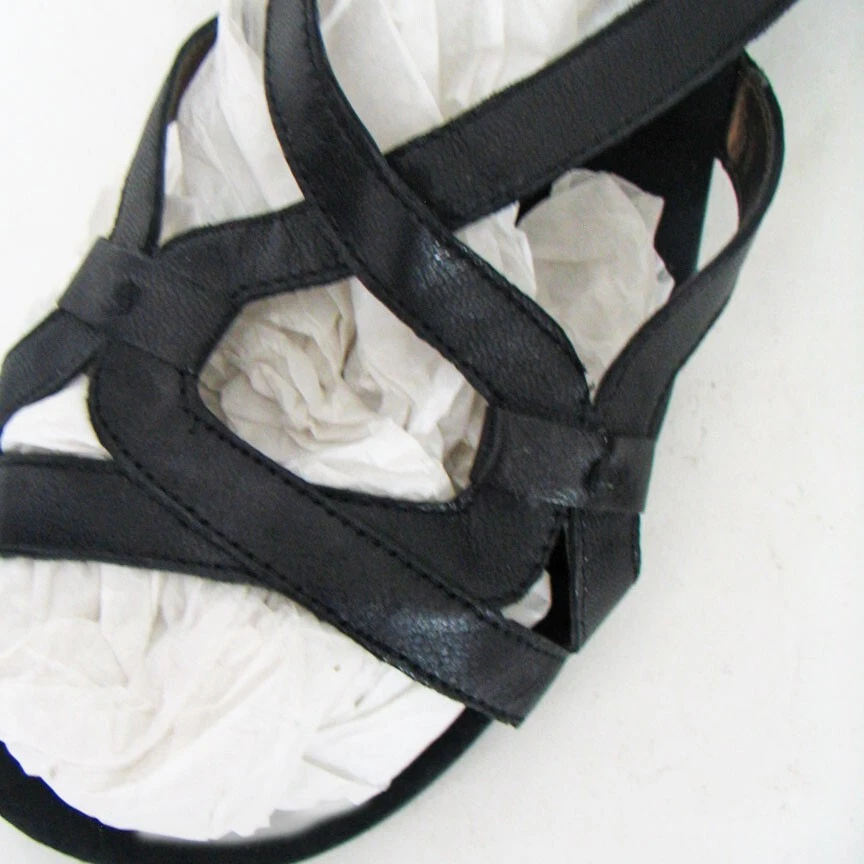 Sandalias Easy Spirit negras con correa talla: 8,5 M cuero superior, suela cómoda nuevas con etiquetas Foto 2 de 4