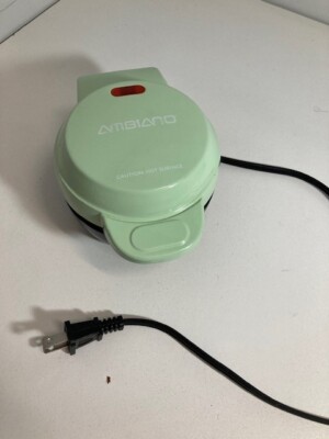 AMBIANO  MINI WAFFLE MAKER Non-stick 4'' Waffles