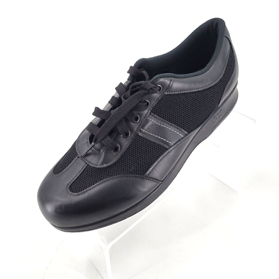 Sas Shoes Womens 9 M Walking Sneakers Black Leather Lace Up  display picture 3