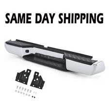 Chrome Rear Bumper Assembly For 2005-2021 Nissan Frontier Steel Face Bar & Pad