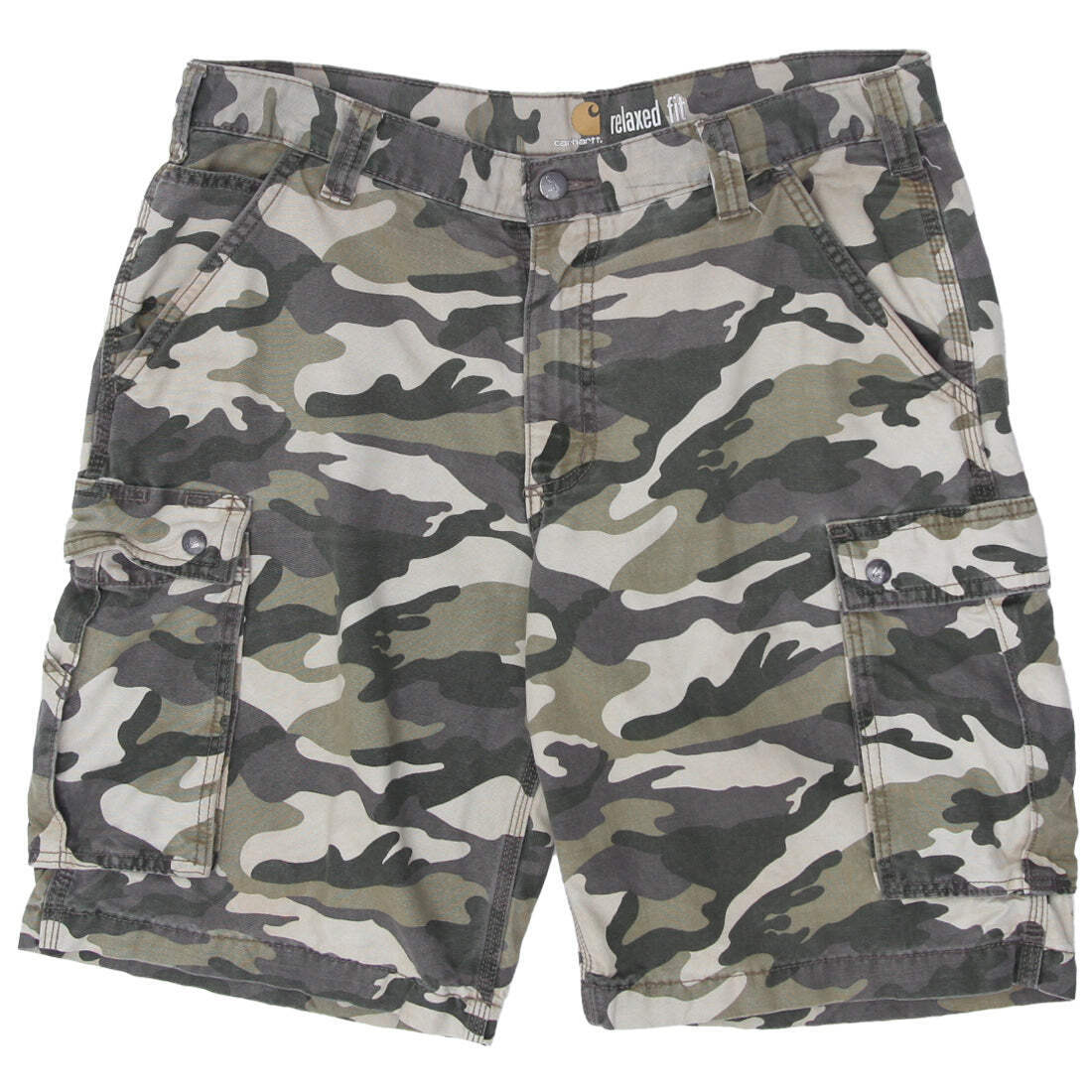 パンツ unknown Camouflage Cargo Shorts L Men's Shorts Cargo Pocket Casual Lightweight Cotton Active