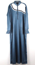 Men's Kurta Longline Line Zip Front Size L/XL Color Blue NWOT
