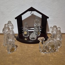 Vtg Princess House German Lead Crystal 10 Pc Nativity Creche Set Christmas Decor