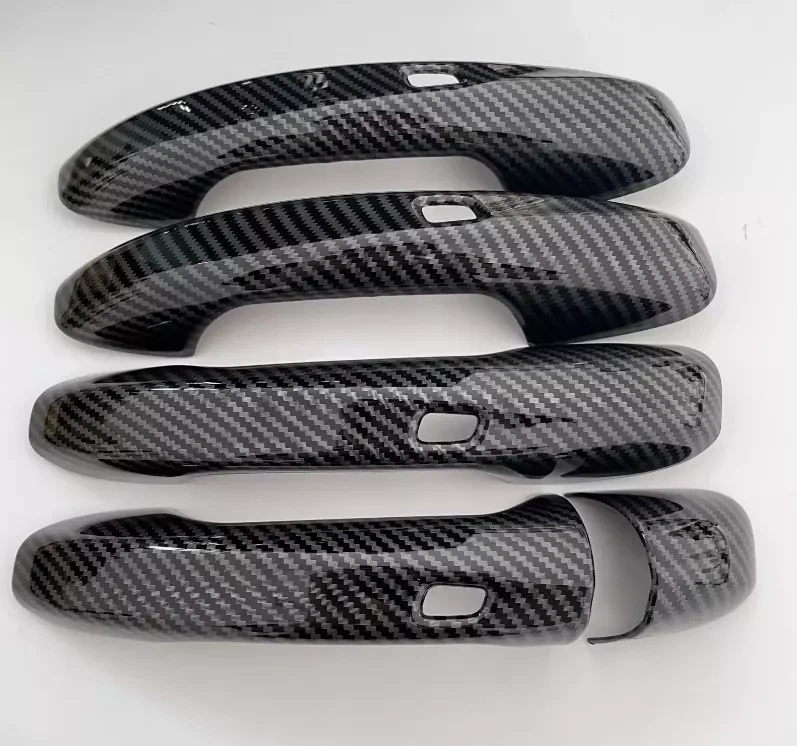 Cubierta de manija de puerta de fibra de carbono con sensor para Mercedes-Benz C E S GLC GLE GLS AMG Foto 4 de 4