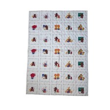 Vintage Quilted Baby Blanket ABCs Animals Bears Ducks Lions Elephants 42x 59