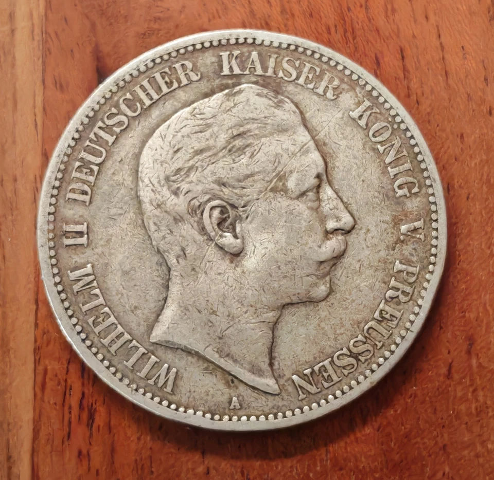 5 Mark 1899, WILHELM II DEUTSCHER KAISER KÖNIG V PREUSSEN, Silber, Münzen, Rarit - Bild 4 von 4