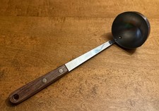 Vtg Robinson Knife Co. Soup Ladle Stainless Steel Wood Handle Made in USA 11.5"