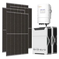 Kit fotovoltaico trifase 15300W inverter Solis LV 15kW litio 10.4kWh Weco EVO 5k