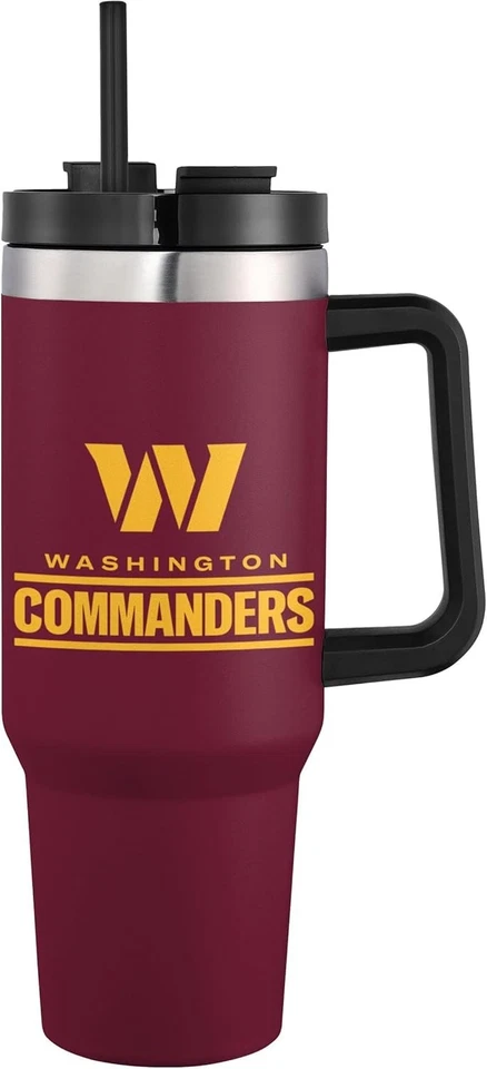 Taza de viaje Washington Commanders 40 oz con pajita Foto 3 de 4