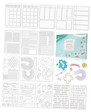 16 Pcs Journal Stencils Set - Time Saving Bullet Journaling
