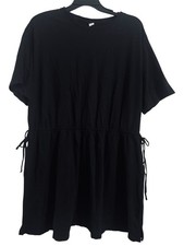 Old Navy Women’s Plus Size 2X Black Dress Elastic Side Tie Cinching Waist Comfy