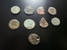 Lot of 9 Low-Grade Roman Imperial Coins