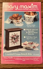 Mary Maxim Counted Cross Stitch Bread Cloth Kit 7386-01 FLORAL BUTTERFLY