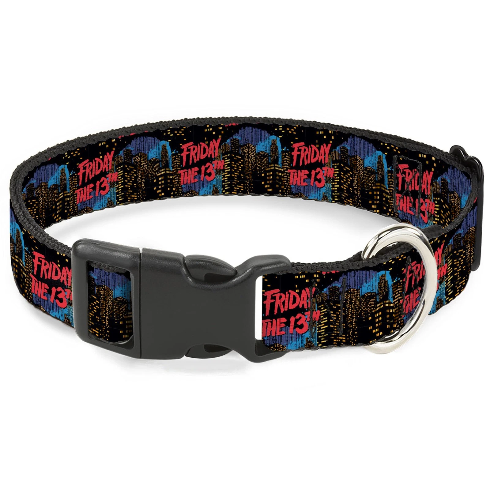 Warner Bros. Horror Movies Pet Collar, Dog Collar Plastic Buckle, Friday The 13t