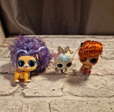 L.O.L Lot of 3 Animal Figures Dog Multicolour Mini Doll Pets