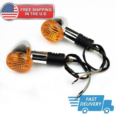 2pcs Motorcycle Turn Signals Lights For Kawasaki Vulcan VN 500 750 800 900 1600