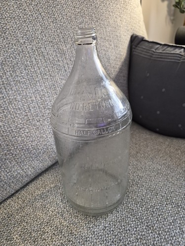 Vintage Glass Dad's Root Beer 1/2 Gallon No Deposit Bottle 1971 No Cracks