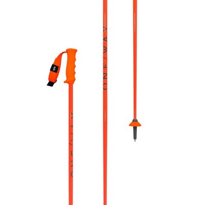 Fischer One Way RD SL Junior Kid's Alpine Ski Poles, Grey/Flame, 100cm MY26