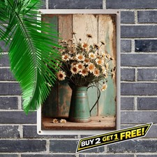 Farmhouse Retro Kitchen Metal Sign Dining Room Cafe Wall Decor 8x12