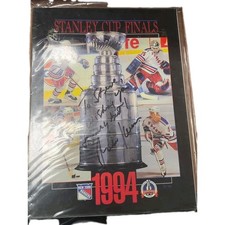 Signed 1994 NEW YORK RANGERS STANLEY CUP FINALS PROGRAM NHL RARE Mike Keenan