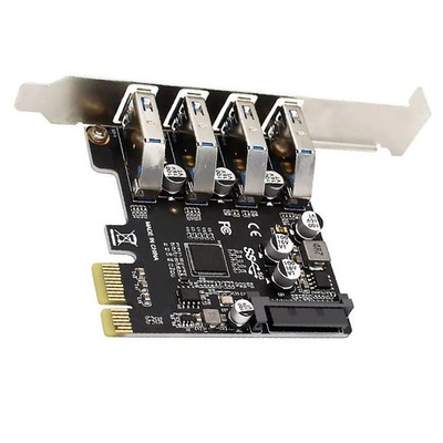 4-Port für PCIe USB 3.0 Adapterkarte kompatibel mit PCI Express 3.0 Spec