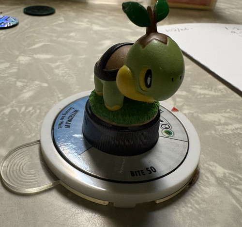 Nintendo Pokémon Trading Figure Game Turtwig Painted Figure & Base Disc 01 2007
