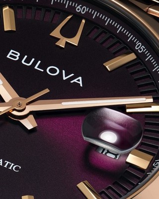 BRAND NEW BULOVA SURVEYOR ROSE GOLD PURPLE AUTOMATIC 39MM MENS