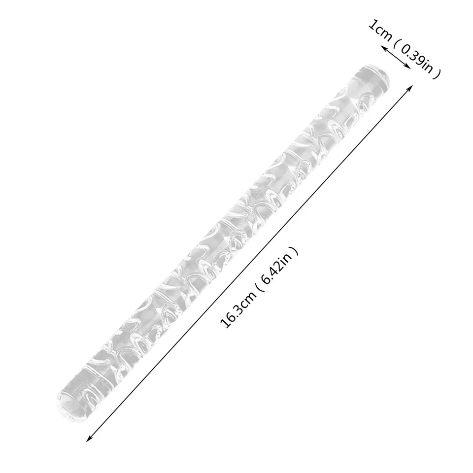 Rodillo acrílico 6,42 pulgadas con patrones de corazones grandes y pequeños transparente Foto 3 de 4