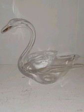 Cygne Val Saint Lambert Cristal Signé VSL 22 cm Sculpture Vintage