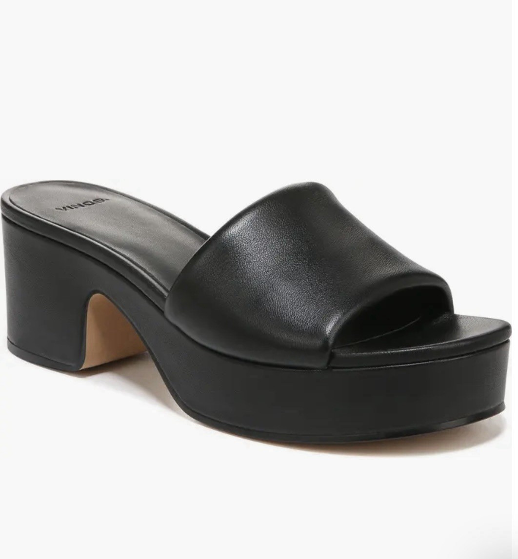 New Vince Polina Black Platform Sandal EU 40.5 US 9.5 (MSRP $299)