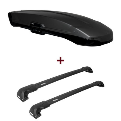 Dachbox Thule Vector L + Dachträger Thule WingBar Edge für VW Tayron SUV Typ R41