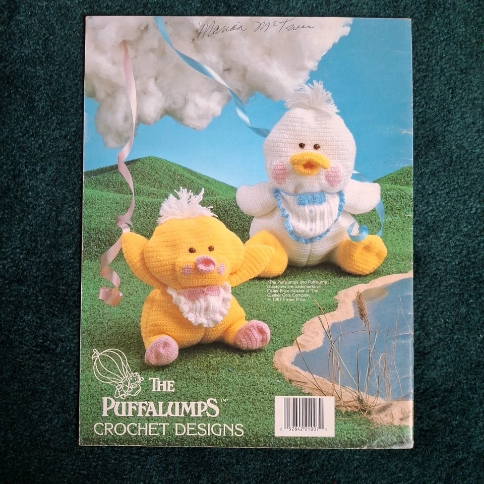 Vintage The Puffalumps Crochet Book Millcraft 1987 Fisher Price Easter Chicks - Image 2 of 4