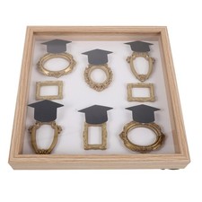1 Set DIY Museum Shadow Box with Miniature Frame - Retro Graduation Resin