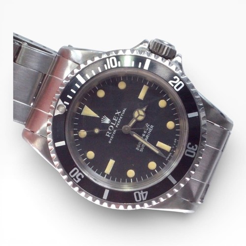 Vintage Rolex Submariner 40 mm Meters First Steel Watch 5513 Circa 1967