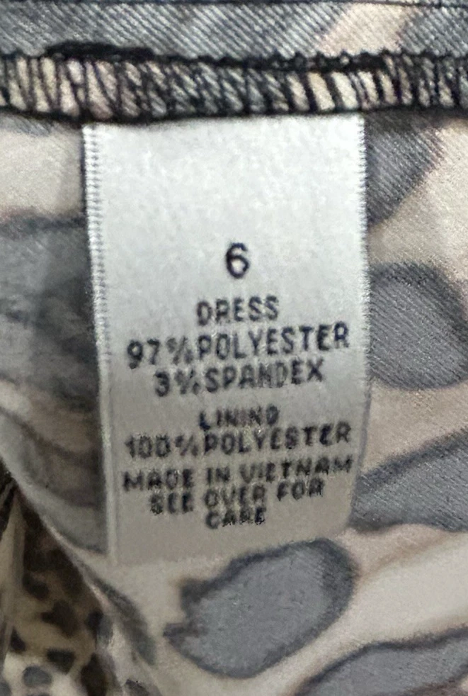 ALYX Abito tubino stampa animalier donna taglia 6 foderato con cintura data notte elegante carriera