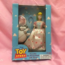 Vintage 1995 Thinkway Toys Disney Toy Story Bo Peep Doll W/Sheep Figure Used