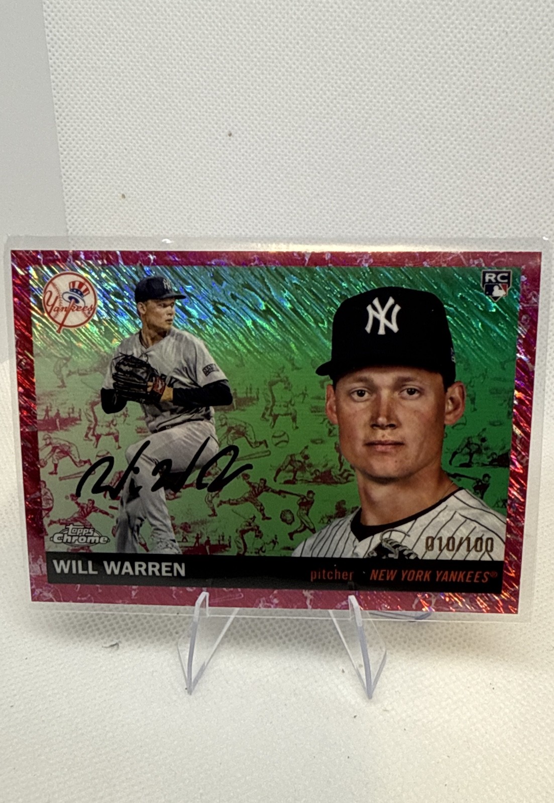 2025 Topps Chrome Platinum Anniversary - Will Warren #294 Platinum Toile Cream &