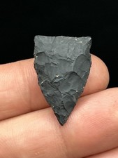 AWESOME JET BLACK FLINT EARED BREWERTON-PA Arrowhead-NY- FOUND IN NEW JERSEY-