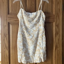 Abercrombie & Fitch Y2K Spaghetti Mini Dress Floral Viscose Preppy Party Sz M