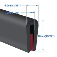 Rubber Edge Trim, Self-Adhesive Rubber Edge Trim, Edge Protector for Sheet Metal