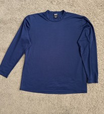 Patagonia Capilene Long Sleeve Base Layer Shirt Blue Large Made in USA
