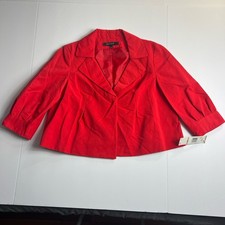Nine West Sz12 Coral Blazer Collared Button Swing Jacket