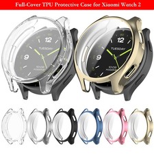  2 Pack Full-Cover TPU Protective Case with Tempered Glass for Xiaomi Watch 2