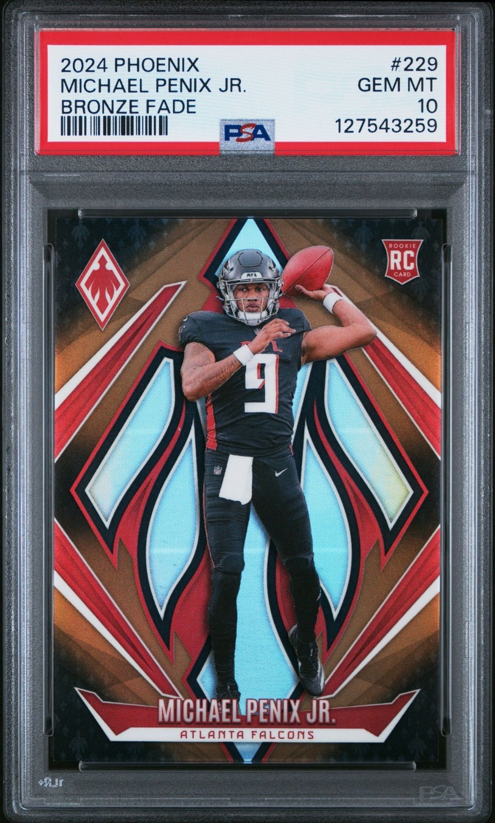 2024 Panini Phoenix - Rookies Michael Penix Jr. #229 Bronze Fade /125 (RC)