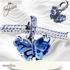 Pandora Blue Murano Glass Butterfly Dangle Charm 792698C01 US SELLER 