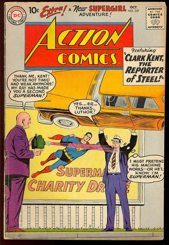 Action Comics #257 Silver Age Superman Supergirl Vintage DC Comic 1959 GD-VG